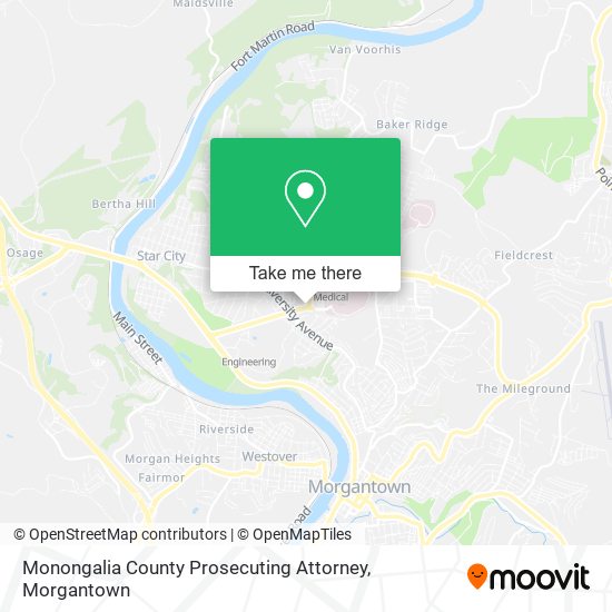 Monongalia County Prosecuting Attorney map