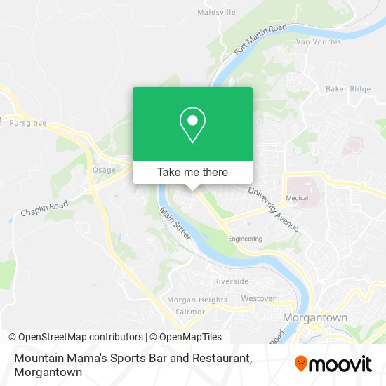 Mountain Mama's Sports Bar and Restaurant map