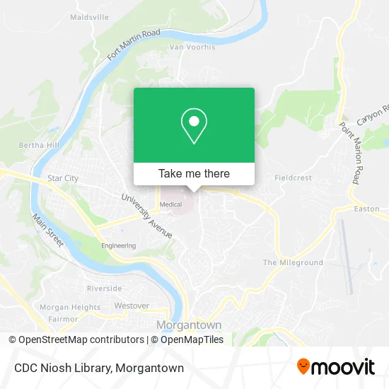 Mapa de CDC Niosh Library