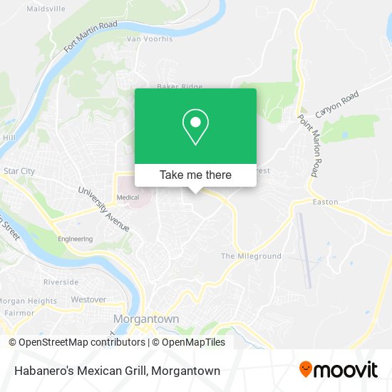 Habanero's Mexican Grill map