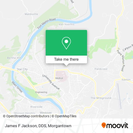 Mapa de James F Jackson, DDS