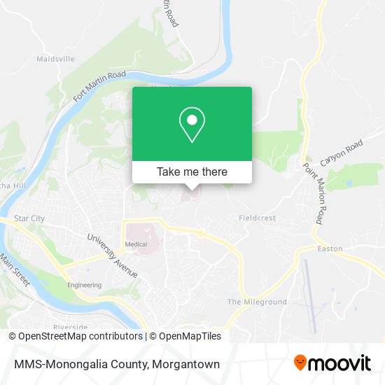MMS-Monongalia County map