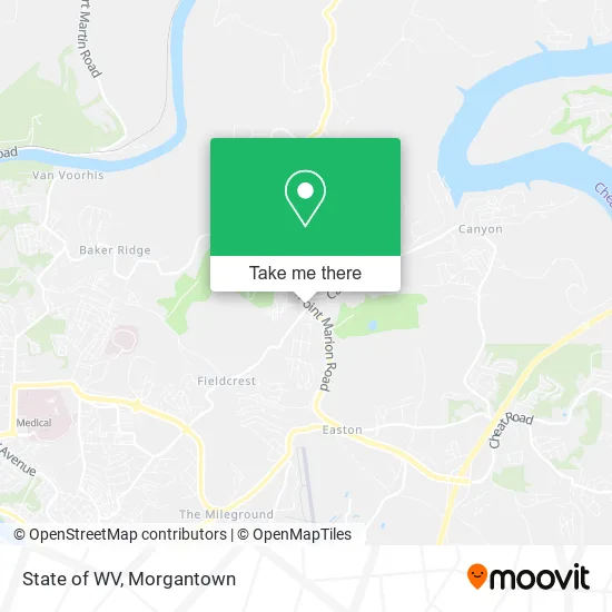 Mapa de State of WV