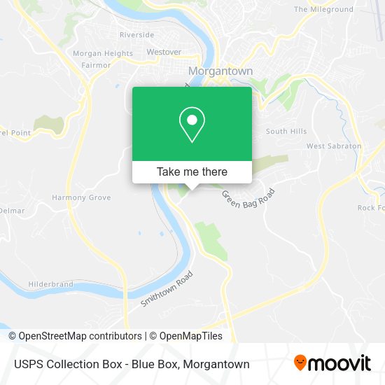 USPS Collection Box - Blue Box map