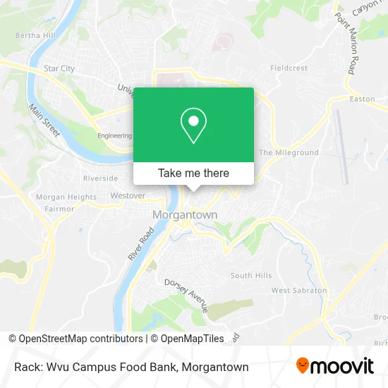 Rack: Wvu Campus Food Bank map
