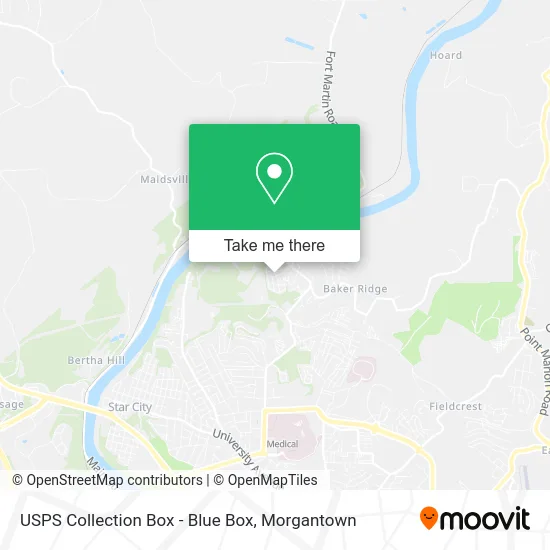 USPS Collection Box - Blue Box map