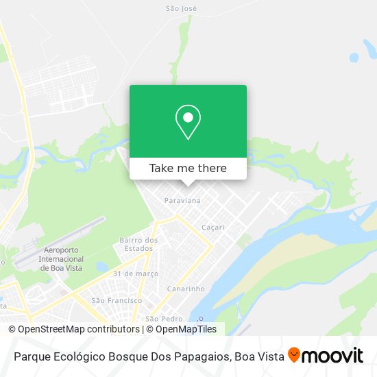 Parque Ecológico Bosque Dos Papagaios map
