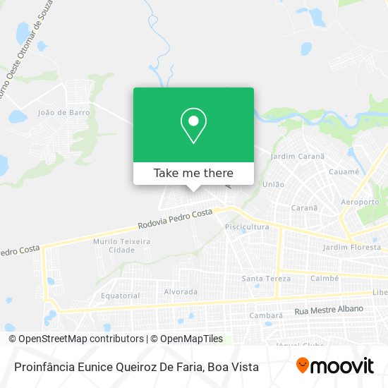 Proinfância Eunice Queiroz De Faria map