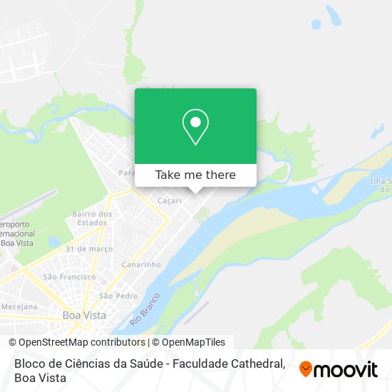 Bloco de Ciências da Saúde - Faculdade Cathedral map