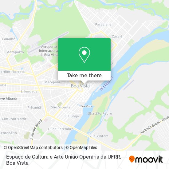 Mapa Espaço de Cultura e Arte União Operária da UFRR