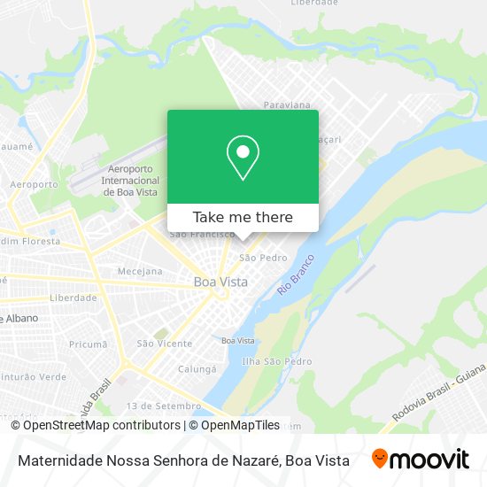 Mapa Maternidade Nossa Senhora de Nazaré