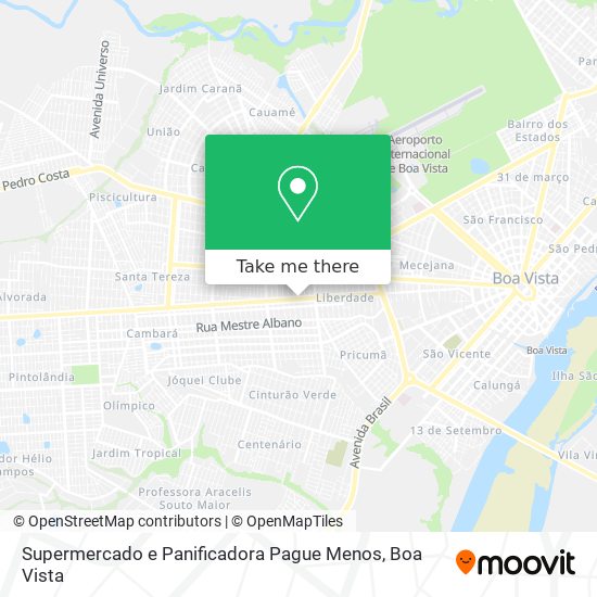 Supermercado e Panificadora Pague Menos map