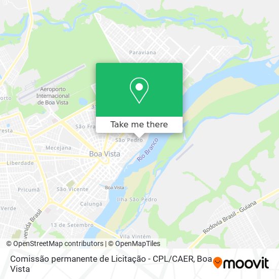 Comissão permanente de Licitação - CPL / CAER map