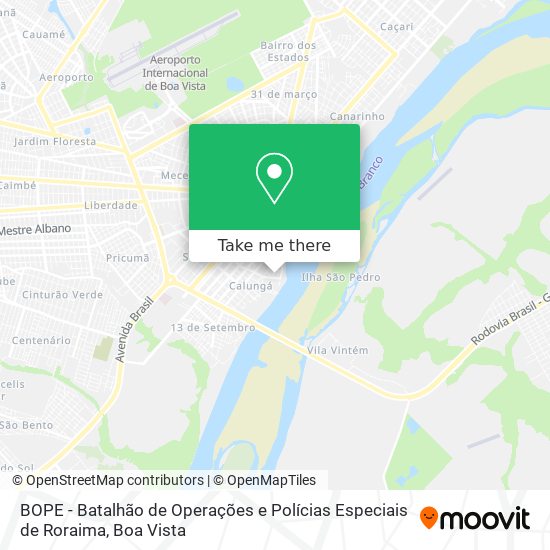 BOPE - Batalhão de Operações e Polícias Especiais de Roraima map