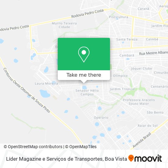 Mapa Líder Magazine e Serviços de Transportes