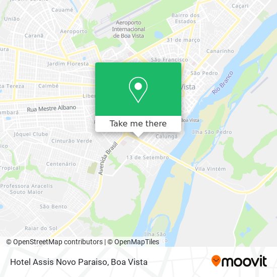 Hotel Assis Novo Paraiso map