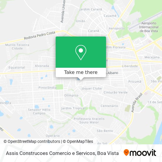 Mapa Assis Construcoes Comercio e Servicos