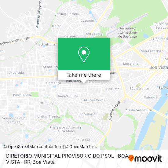 DIRETORIO MUNICIPAL PROVISORIO DO PSOL - BOA VISTA - RR map