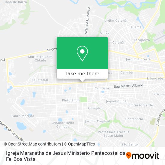 Mapa Igreja Maranatha de Jesus Ministerio Pentecostal da Fe