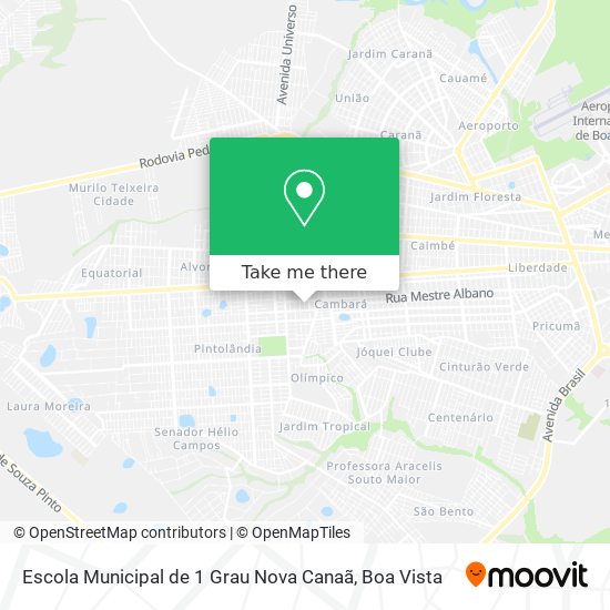 Mapa Escola Municipal de 1 Grau Nova Canaã