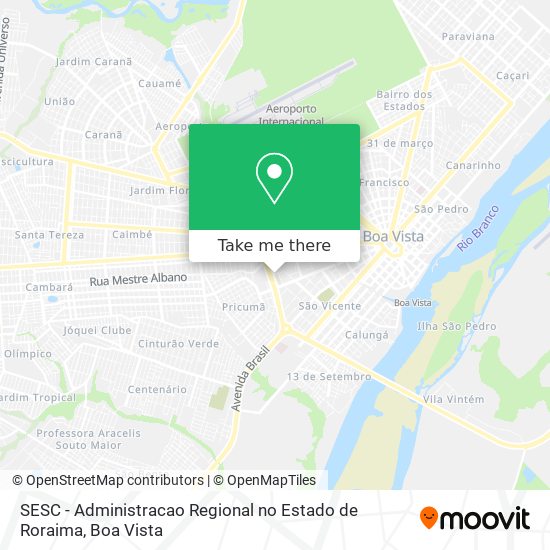 SESC - Administracao Regional no Estado de Roraima map