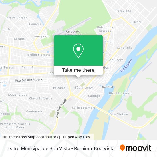 Mapa Teatro Municipal de Boa Vista - Roraima