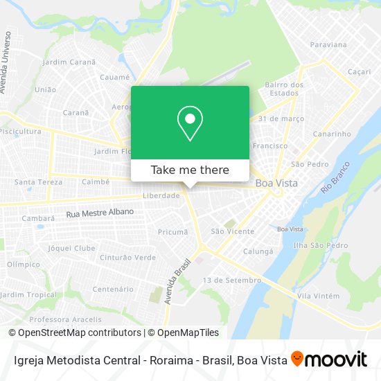 Igreja Metodista Central - Roraima - Brasil map