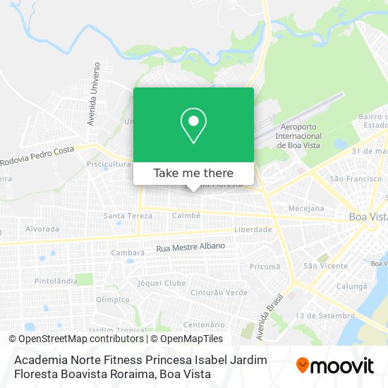 Mapa Academia Norte Fitness Princesa Isabel Jardim Floresta Boavista Roraima