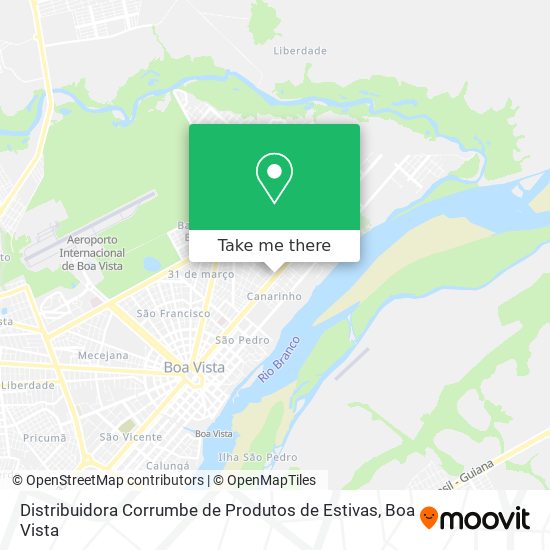 Mapa Distribuidora Corrumbe de Produtos de Estivas