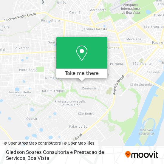 Mapa Gledson Soares Consultoria e Prestacao de Servicos