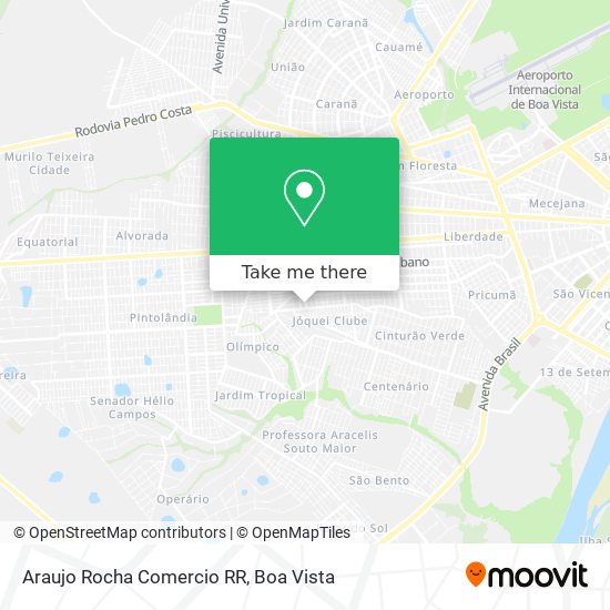 Araujo Rocha Comercio RR map