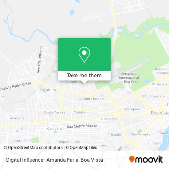 Digital Influencer Amanda Faria map