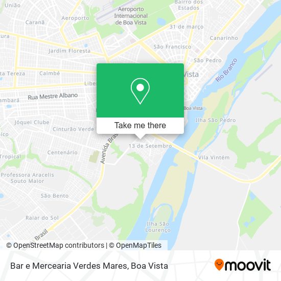 Mapa Bar e Mercearia Verdes Mares