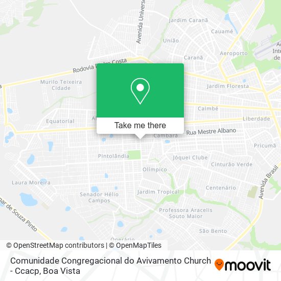 Mapa Comunidade Congregacional do Avivamento Church - Ccacp