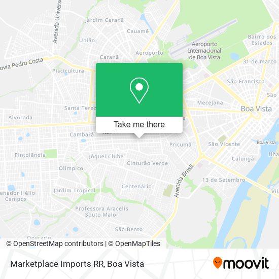 Mapa Marketplace Imports RR