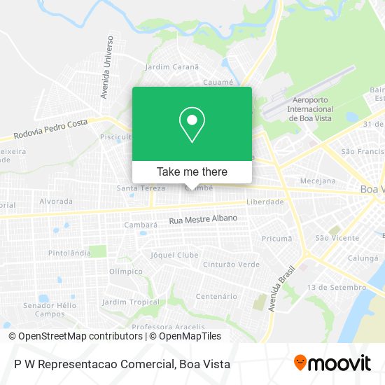 P W Representacao Comercial map