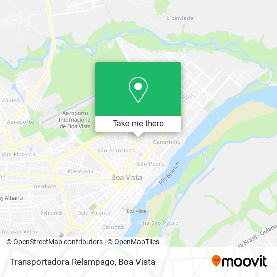 Transportadora Relampago map