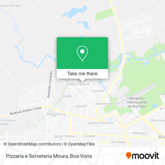 Mapa Pizzaria e Sorveteria Moura