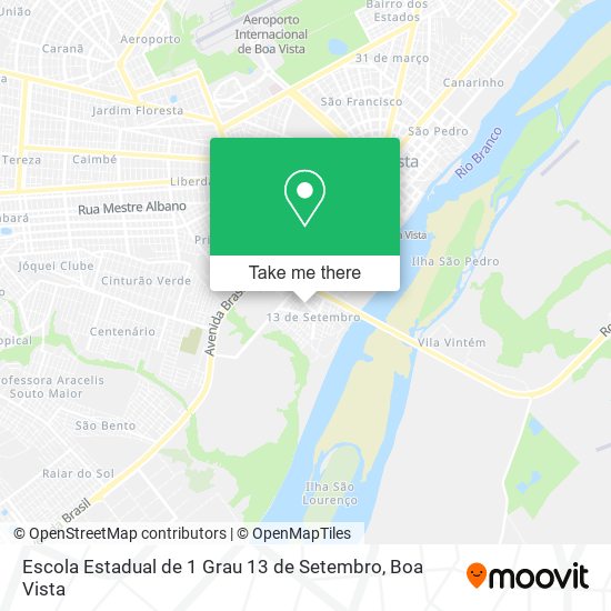 Mapa Escola Estadual de 1 Grau 13 de Setembro