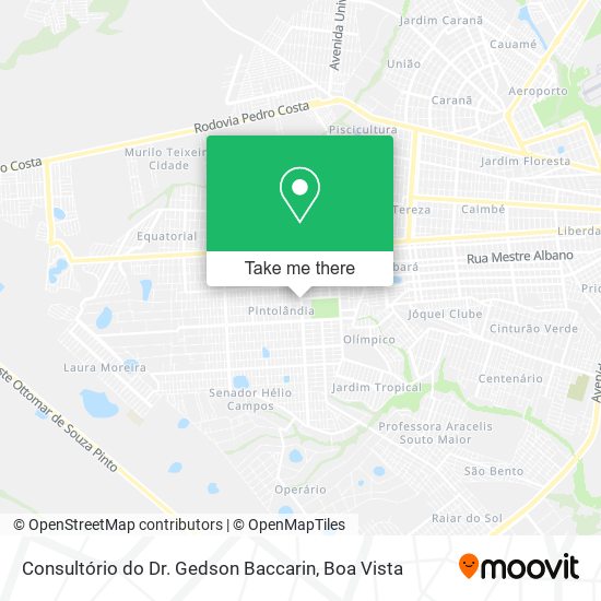 Consultório do Dr. Gedson Baccarin map