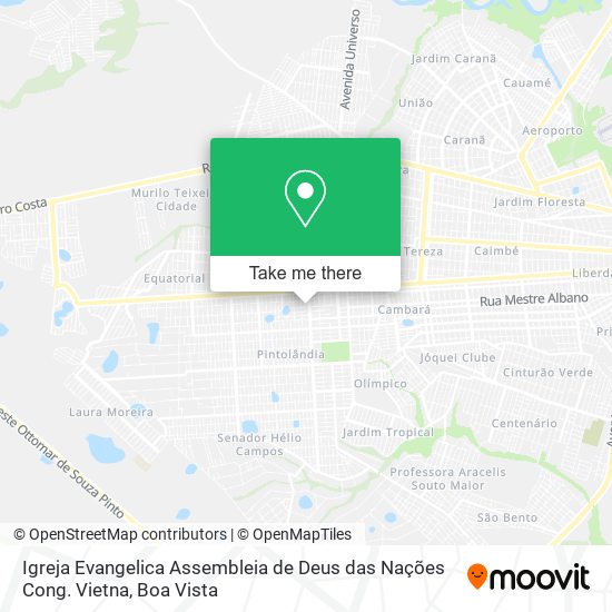 Mapa Igreja Evangelica Assembleia de Deus das Nações Cong. Vietna