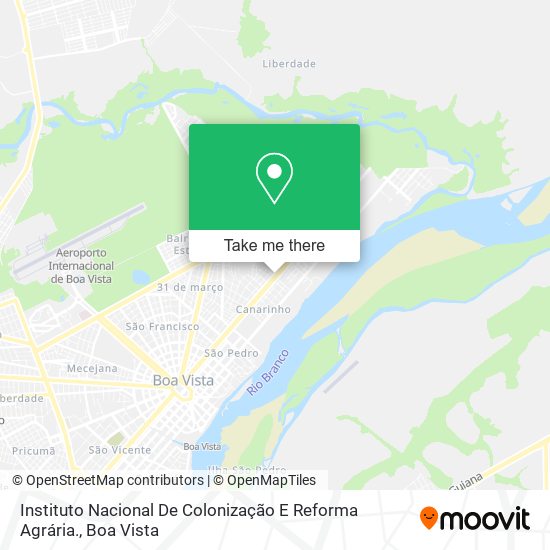 Instituto Nacional De Colonização E Reforma Agrária. map