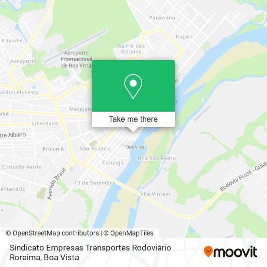 Sindicato Empresas Transportes Rodoviário Roraima map