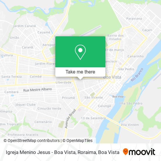 Igreja Menino Jesus - Boa Vista, Roraima map