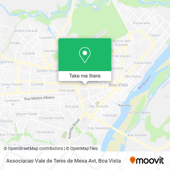 Mapa Associacao Vale de Tenis de Mesa Avt