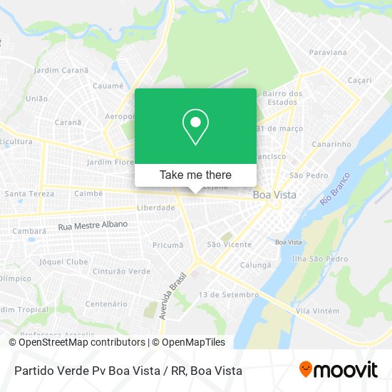 Mapa Partido Verde Pv Boa Vista / RR