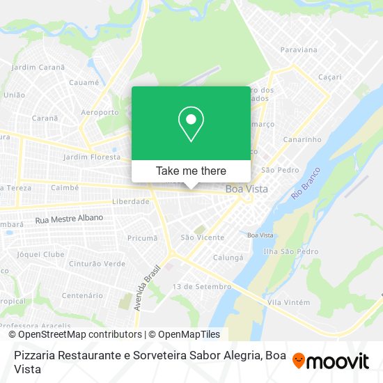 Mapa Pizzaria Restaurante e Sorveteira Sabor Alegria