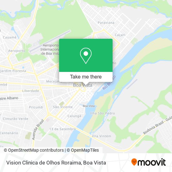Mapa Vision Clinica de Olhos Roraima