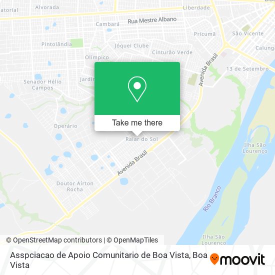 Mapa Asspciacao de Apoio Comunitario de Boa Vista