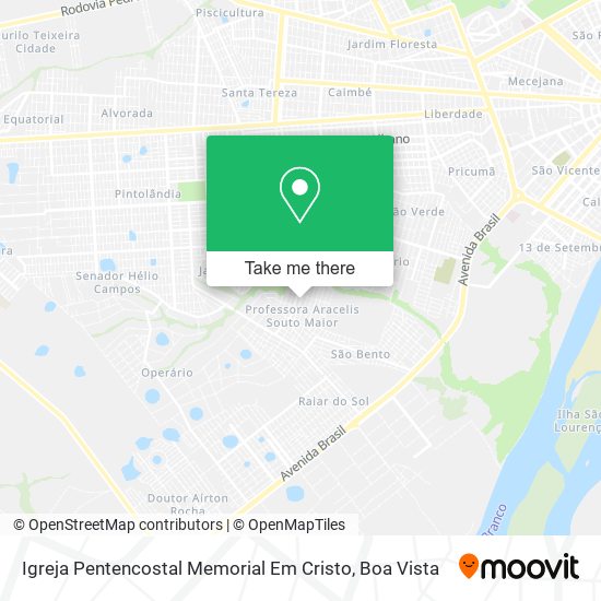 Mapa Igreja Pentencostal Memorial Em Cristo